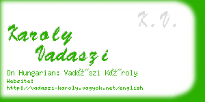 karoly vadaszi business card